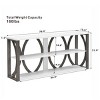FURNIinspire Console Tables 3 Tier Long Console Table, Narrow Entryway Table, Living Room Side Table, White Tabletop, Multicolored, 15.6"*70.9"*31.9" - 3 of 4