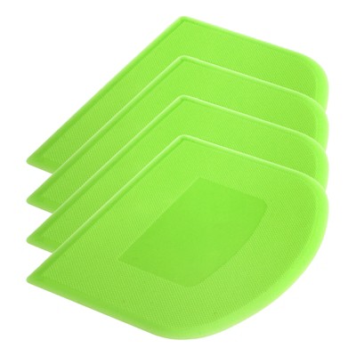Unique Bargains Kitchen Flexible Plastic Baking Cake Scraper Dough Cutter 4.65x3.7 Inch