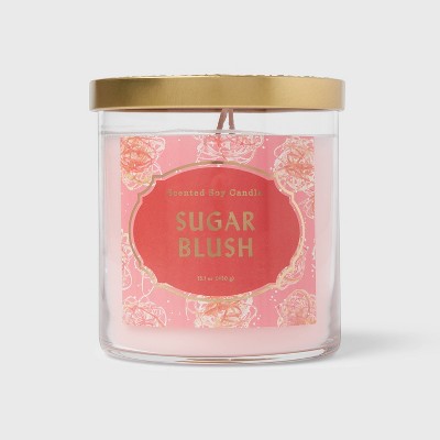 15.1oz Lidded Glass Jar 2-Wick Sugar Blush Candle - Opalhouse™