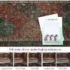 Washable Area Rug, Vintage Faux Wool Floor Cover with Non-Slip Backing, Non-Shedding Thin Foldable Carpet for Living Room Bedroom Kitchen - 4 of 4