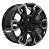 OE Wheels CV65 18 Inch Rim Fits Silverado 1500 ZR2 Style 6x139.7 18x8.5 Gloss Black Machined - Hollander 14089 (1) - 3 of 4