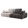 NicBex Couches for Living Room 86.6" Large Loveseat Sofa Upholstered Couch Soft Sponges Modern Designs Sofa with 4 Cozy Cushions, Beige with grey - 3 of 4