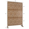 DSVIMOY Outdoor & Indoor Privacy Screen, Freestanding Decorative Privacy Screen for Deck Balcony Patio, Brown, 48"*76"*16" - 3 of 4
