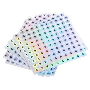 Unique Bargains Laser Capital Alphabet Round Self-Adhesive Reflective Letter Stickers 10 Pcs - 1 of 4