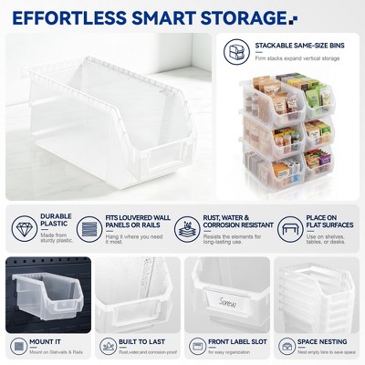 Sorbus Medium Open Front Stackable Kitchen Storage Bin – Pantry & Cabinet Organizer — фото 4