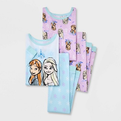 Image of Toddler Girls' Frozen Snug Fit Pajama Set - Blue 3T