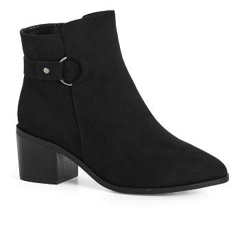 Women's WIDE FIT Marge Ankle Boot - black | EVANS