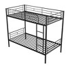 NicBex Full/Twin Over Full/Twin Metal Bunk Bed with Ladder & Fence,Modern Bed Frame for Kids Room,Bedroom - 3 of 4