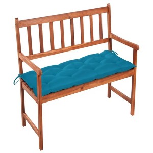Patio Bench with Cushion 47.2'' Solid Acacia Wood - 1 of 4