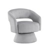 Corduroy Upholstered Swivel Accent Chair with Plush Seating, Attached Cushions, Foam Padding, Solid Wood Frame and 360-Degree Swivel - 3 of 4