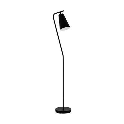 1-light Floor Lamp With Metal Shade Black/white - Eglo : Target