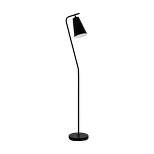 1-Light Floor Lamp with Metal Shade Black/White - EGLO