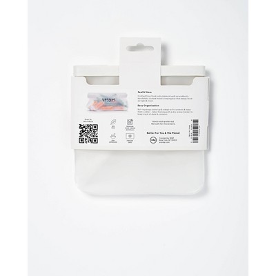 W&P Design Reusable Roll Top Freezer Bag - 25oz: BPA-Free, Clear/Cream, Food Storage Solution