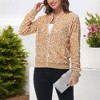 Anna-Kaci Women's Sequin Bomber Jacket Zip Front Ribbed Cuffs and Hem Pockets - 3 of 4