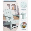 TackView Outdoor Adirondack Chairs, HDPE Plastic Patio Chairs for All Weather, Fire Pit Chair with Wide Armrests, for Patio, Deck, Lawn, Light Biue - 4 of 4