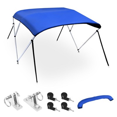 Unique Bargains 600D Bimini Top with Stainless Steel Deck Hinges