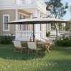 13 FT Patio Umbrella, Double-Sided Rectangle  Patio Umbrella with Base, UV Protection, Waterproof and Windproof, for Poolside, Lawn & Backyard - 2 of 4