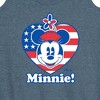 Women's - Disney - Minnie Flag Heart Graphic Racerback Tank - 2 of 4