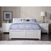 HomeStock Orlando Full Platform Bed with Flat Panel Footboard and Turbo Charger with Twin Size Urban Trundle in Walnut - 4 of 4