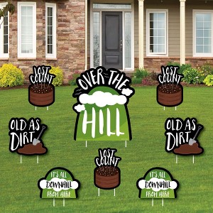 Big Dot of Happiness Over The Hill Birthday - Yard Sign and Outdoor Lawn Decorations - Birthday Party Yard Signs - Set of 8 - 1 of 4