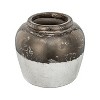 YONWAY Boho   Ceramic Vases for Flowers Plants, Unique Two-Toned Wide Mouth White Gold Vases for Centerpieces Home Decor Living Room Floor - 13x11in - 3 of 4