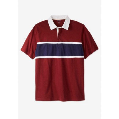 KingSize Men's Big & Tall Short Sleeve Rugby