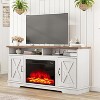 63" Farmhouse TV Stand with 26" Fireplace - 4 of 4