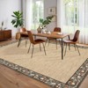 Modern Machine Washable Rug Bordered Design Non-Slip Low Pile Rubber Backing - 2 of 4