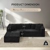 106" Modular Sectional Sofa with Chaise, No Assembly Required Cloud Couch, Deep Seated Upholstered Living Room Couch, Modern L-Shape Design - 2 of 4