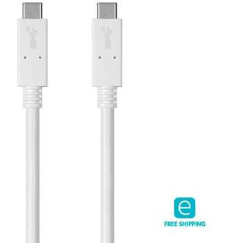 Monoprice USB C to USB C 3.1 Gen 2 Cable - 1 Meter (3.3 Feet) - White | Fast Charging, 10Gbps, 5A, 30AWG, Type C, Compatible with Xbox One / PS5/