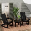 WestinTrends 3 Piece Set Outdoor Modern Rocking Chairs with Square Side Table - image 2 of 4