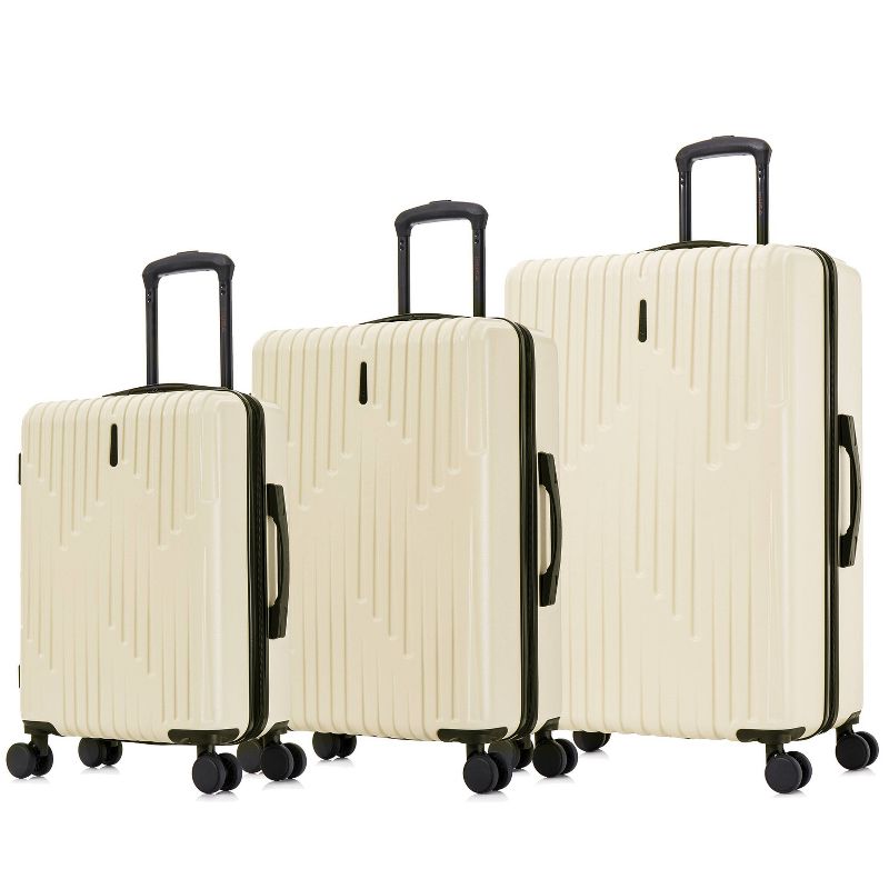 InUSA Drip Lightweight Hardside Spinner 3pc Luggage Set -Sand, 3 of 16