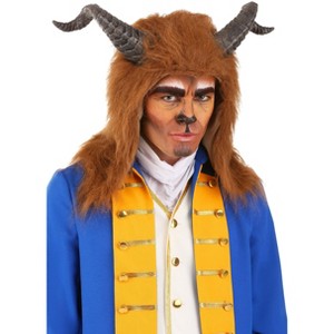 HalloweenCostumes.com    Brown Beast Hood with Horns, Brown - 1 of 4