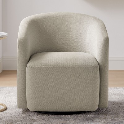 NicBex Modern Swivel Chair with Pocket Coil Seat Cushion, Soft & Durable Upholstery for Living Room, Bedroom, Office Accent
