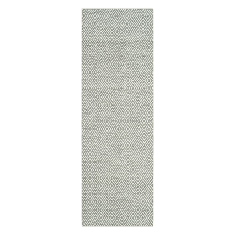 2'3inx11' Runner Geometric Gray - Safavieh