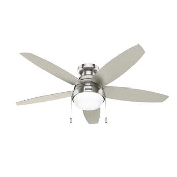 52" Lilliana Low Profile Ceiling Fan with Light Kit and Pull Chain (Includes LED Light Bulb) - Hunter Fan