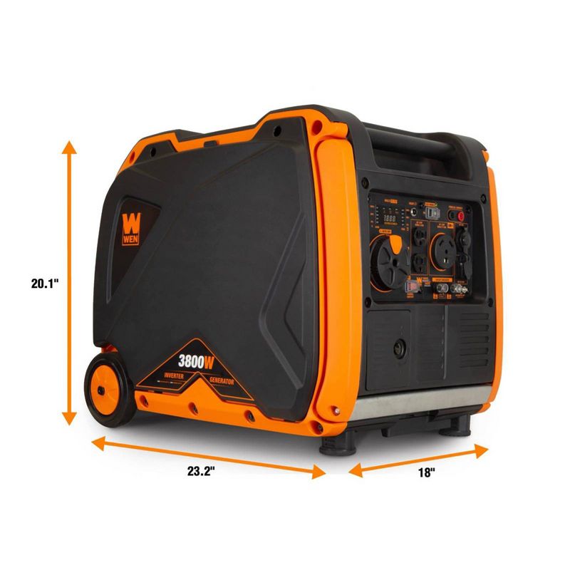 WEN 56380i Quiet 3800-W RV-Ready Portable Inverter Generator with Fuel Shut-Off and Electric Star, 2 of 8
