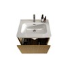 NicBex 24/30/36"Chic Striped Floating Bathroom Vanity Cabinet with Top Ceramic Sink Combo,Wall-Mounted Bathroom Cabinet,1.38"Pre-drilled Faucet - 2 of 4