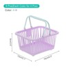 Unique Bargains Plastic Grocery Shopping Toy Storage Mini Decorative Baskets 6.3" x 3.5" x 5.1" 8 Pcs - 2 of 4
