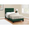 Monarch Specialties Bed Twin Size Upholstered Bedroom Frame Only Youth Teen Juvenile Green Velvet Transitional - 2 of 4