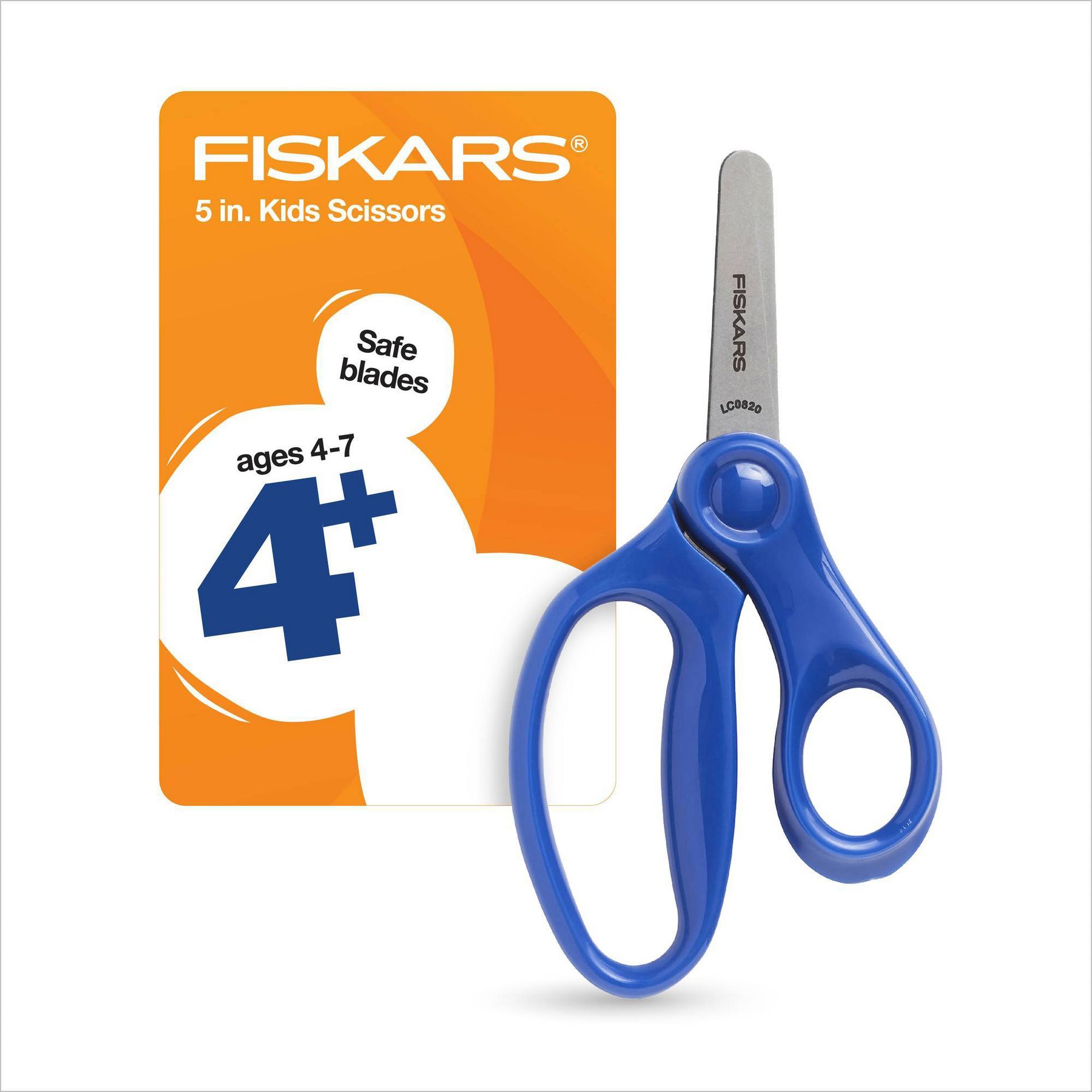 Fiskars Kid's Blunt Tip Scissors 5" - Blue: School Supplies, Right-Handed, Lifetime Warranty, Steel & Plastic