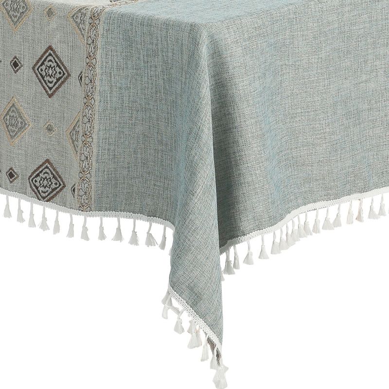 Unique Bargains Rustic Cotton Linen Waterproof Dinner Party Christmas Table Cover 1 Pc, 3 of 6