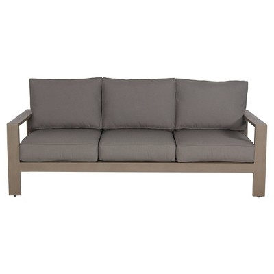 Aruba Patio Sofa with Sunbrella Cushions - Gray - Teva Patio Furniture