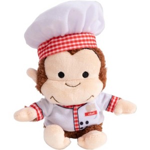 Curious George Cuteeze 7" Inch Collectible Plush Toy, Chef Hat - 1 of 4