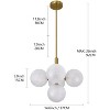 PAKOKULA 5-Light Modern Gold Cluster Bubble Chandelier with Globe Frosted Glass Shades - 4 of 4