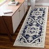 Washable Runner Rug Non Slip Vintage Floral Medallion Distressed Low Pile Carpet for Kitchen Laundry Entryway - 4 of 4