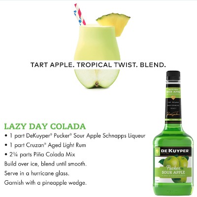 DeKuyper Sour Apple Schnapps - 750ml Bottle