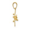 Black Bow Jewelry 14k Yellow Gold 3D Low-Wing Airplane Pendant - 2 of 4