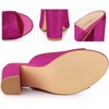 Perphy Women's Glitter Slip-on Chunky Heels Mule Sandal - 3 of 4