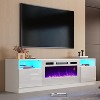 AMERLIFE TV Stand with Fireplace, LED Light Entertainment Center - 2 of 2